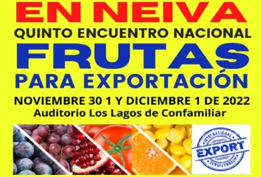 El Quinto encuentro nacional de frutas para exportación tendrá lugar en el auditorio los Lagos de Confamiliar en Neiva (Huila). Foto: Cortesía quinto congreso de frutas para exportación