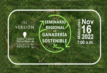 Foto: Afiche promocional Seminario Ganadería Sostenible en Armenia