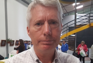 Graham Kerr, gerente de Pasture Systems de Nueva Zelanda, durante su paso por Colombia. Foto: CONtexto ganadero. Graham Kerr