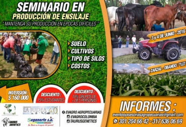 El seminario comienza hoy a las 9 de la mañana en Zarzal y continuará el día sábado en Obando, Valle del Cauca. Foto: Evagro Agropecuaria Producción de silos requiere planeación, Gestión Ganadera, Evagro Agropecuaria, Subasta Ganadera del Norte del Valle del Cauca, Suganorte, elaboración de silos, ensilaje, Tipos de ensilaje, Almacenamiento de silos, Presupuesto y cálculos para producir silos, Zarzal, Obando, Valle del Cauca, Seminario en producción de ensilaje Mantenga su producción en épocas difíciles, CONtexto ganadero, ganaderos colombia