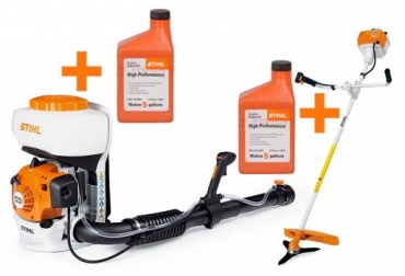 Los equipos incluyen el aceite y el respaldo de la compañía alemana. Foto: Cortesía. Combo STIHL ganadería