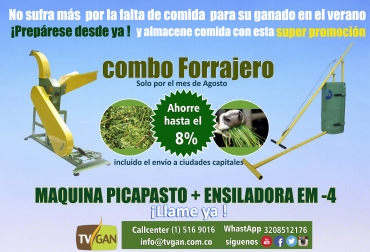 Las personas que adquieran el Como Forrajero reciben el envío gratuito a ciudades capitales. Foto: CONtexto ganadero. combo forrajero tvgan fedegán