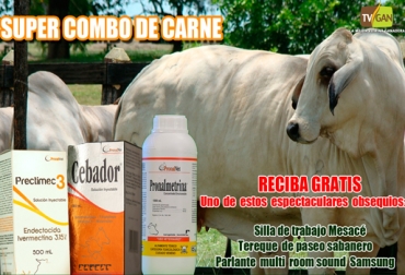 TVGAN ofrece uno de 3 obsequios por la compra de estos medicamentos. Foto: CONtexto ganadero Súper combo carne TVGán abril 2017, promoción TVGán abril 2017, promoción desparasitantes bovinos TVGán abril 2017, desparasitar bovinos, control de parásitos en bovinos, plan sanitario en la finca, control animal, manejo animal, Salud Animal, médico veterinario, CONtexto ganadero, ganaderos Colombia