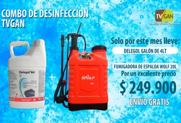 Con este desinfectante, usted puede proteger a su hato de infecciones, gracias a la alianza de TVGAN y Bayer. Foto: TVGAN Combo desinfección TVGAN y Bayer agosto 2017, promoción TVGAN agosto 2017, promoción desparasitantes bovinos TVGAN agosto 2017, TVGAN y Bayer combo desinfección, desparasitar bovinos, control de parásitos en bovinos, plan sanitario en la finca, manejo animal, Salud Animal, médico veterinario, CONtexto ganadero, ganaderos Colombia
