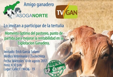 El evento comienza con una charla sobre el momento óptimo de pastoreo. Foto: TVGAN TVGAN Alianza Asoganorte 30 agosto 2017, eventos TVGAN 2017, grabar videos TVGAN, promoción TVGAN junio 2017, videos TVGAN 2017, TVGAN Remates, TVGAN 30 de agosto de 2017, programa TVGAN Remates, TVGAN El técnico es usted, tvgan fedegán, CONtexto ganadero, ganaderos colombia