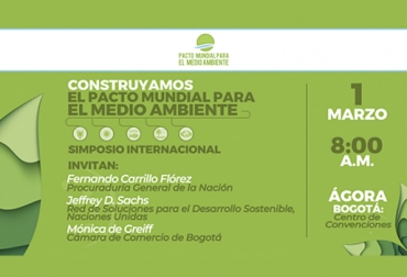 El evento da inicio hoy a partir de las 9:00 de la mañana. Foto: Cortesía. Red de Soluciones de Desarrollo Sostenible de las Naciones Unidas, Centro de Inversión Sostenible de la Universidad de Columbia, Cámara de Comercio de Bogotá, Pacto Mundial para el Medio Ambiente, Corte Suprema de Hawaii, Centro de Derecho Ambiental de la Universidad de Chile, procurador delegado para Asuntos Ambientales, Comisión de Medio Ambiente y el Club de Juristas de Francia, Programa de las Naciones Unidas para el Medio Ambiente, Instituto de Investigaciones de Recursos Biológicos Alexander von Humbo