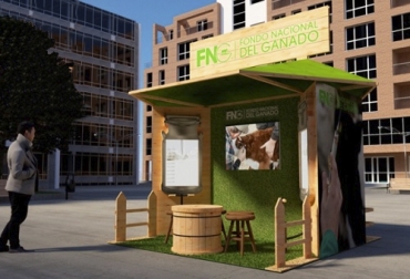 Un stand similar dedicado exclusivamente a educación sanitaria estará dispuesto durante toda la feria de Agroexpo 2019. Foto: Fedegán Quiosco Sanidad Animal FNG, FNG, Fiebre aftosa, Brucelosis, Rabia, vacunación, ciclo vacunación Colombia, vacunación fiebre aftosa, Colombia aftosa, sanidad animal, sanidad ganadería, Colombia, fedegan, Fondo Nacional del Ganado, Agroexpo 2019, quioscos del FNG en agroexpo, CONtexto ganadero, ganaderos colombia, noticias ganaderas de colombia