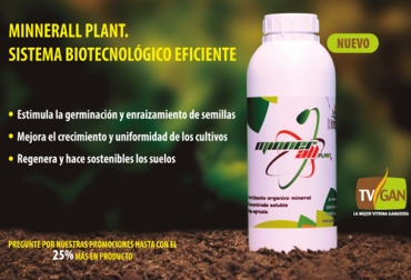 El Minnerall Plant es el resultado de 15 años de investigación en nuestro país para ofrecer la mejor nutrición a los cultivos. Foto: Cortesía Minnerall Plant, propiedades Minnerall Plant, Promoción TVGAN septiembre 2019, Promo septiembre TVGAN, Oferta TVGAN septiembre 2019, nutrientes suelo, mejorar suelo, producto suelo TVGAN, producto suelo Minnerall Plant, fertilizantes, Ganadería, ganadería colombiana, noticias ganaderas, noticias ganaderas Colombia, CONtexto ganadero