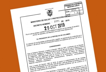 El nuevo Decreto faculta al INVIMA para que defina el procedimiento para la clasificación y reclasificación de las plantas de beneficio animal. Foto: CONtexto ganadero facsímil decreto Colombia, INVIMA, Decreto 1.500 de 2007, modifican decreto 1.500 de 2007, Decreto 1975 de octubre 29 de 2019, carne, temas sanitarios, expendios, almacenamiento y transporte de carne y productos cárnicos comestibles–, así como a los conceptos que deben regir las autorizaciones sanitarias que expida el INVIMA, CONtexto ganadero, noticias ganaderas