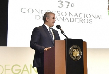 El presidente Duque habló de 3 importantes temas que benefician al sector pecuario del país. Foto: Cortesía. Duque habla de ganadería, Duque respalda a los ganaderos, Sistemas silvopastoriles, 37 congreso nacional ganadero, Congreso ganadero de Fedegán, Duque en congreso ganadero
