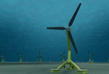 Las turbinas en el fondo del mar se expanden y potencian las energías renovables en el mundo. Foto: Twitter @Alternativaver1. Parque eólico bajo el mar