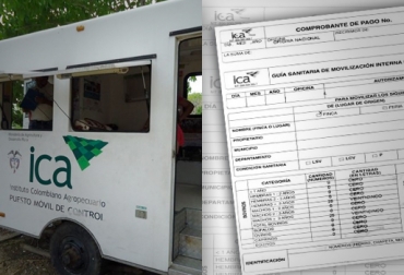 Para las autoridades hay complicidad por parte de los funcionarios de la entidad, quienes no vienen haciendo su trabajo correctamente. Foto: CONtexto Ganadero. Puesto de control del ICA