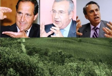 Juan Camilo Restrepo, Francisco Estupiñán y Rubén Darío Lizarralde, los MinAgricultura de 2013. Foto: CONtexto Ganadero. Gestión de MinAgricultura en Colombia