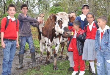 La vida ganadera en muchas ocasiones no permite que los niños accedan a la escuela o si van, la abandonen por falta de recursos. Foto: Fundagán Niños ganaderos.