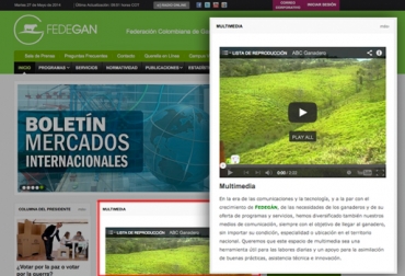 El portal web de Fedegán contiene información, videos y noticias del sector bovino. Foto: CONtexto Ganadero. Porta web de Fedegán
