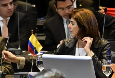La canciller de Colombia, María Ángela Holguín. Foto: AFP María Ángela Holguín