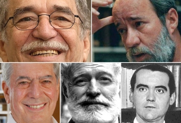 García Márquez, Caballero, Vargas Llosa, Hemingway y García Lorca son destacados aficionados del arte taurino. Foto: es.wikipedia.org - twitter.com - honoriscausa.unab.cl - noticiaaldia.com - www.biografiasyvidas.com. Gabriel García Márquez, Antonio Caballero, Mario Vargas Llosa, Federico García Lorca, Ernest Hemingway, escritores aficionados a la fiesta brava, corrida de toros, tauromaquia, toros de lidia, afición a los toros, Colombia, España, Perú, Estados Unidos, CONtexto ganadero, ganaderos Colombia