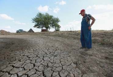 Un granjero mira su campo seco en julio de 2012 en Ashley Illinois © AFP/GETTY IMAGES scott olson Agua y agricultura
