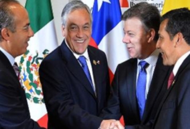 Presidentes de Perú, Chile, Colombia y México hablan en Nueva York de las ventajas de la Alianza Pacífico. Foto: voxpopuli.net Firma de Alianza Pacífico