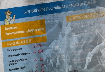 Iragorri difundió en el evento una infografía con cifras confusas, sin tener en cuenta los costos de la vacunación. Foto: CONtexto ganadero. Arremetida Minagriculta