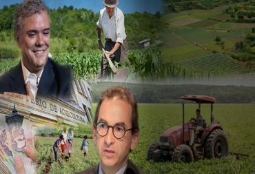 El presidente Duque y su Ministro de Agricultura y Desarrollo Rural, Andrés Valencia Pinzón, les corresponde rehacer en los próximos cuatro años lo que en 8 años no logró una locomotora que nunca arrancó. Foto: gguerrero@contextoganadero.com Duque, Iván Duque presidente de Colombia, sector agropecuario, carta de navegación del sector agropecuario, Inversión, redireccionamiento de la institucionalidad pública, impacto de las variables de oferta y demanda de bienes y servicios del sector, indalecio dangond, CONtexto ganadero, agencia de desarrollo rural, finagro, Banco Agrario, Fiduagraria, Bolsa Mercantil, Dirección de Financiamiento del Ministerio de Agricultura, Corpoica, ICA, ´poder constituido ´poder en formación´, farc, disidencias de