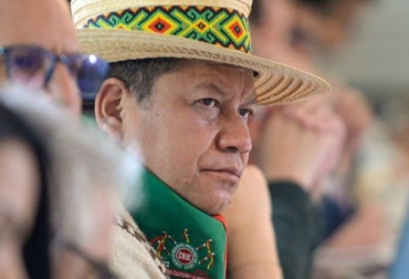 Giovani Yule, será el director de la Unidad de Restitución de Tierras, una persona que ha liderado bloqueos y protestas durante el gobierno que termina. Foto: lapiragua.co Líder indígena Giovani Yule