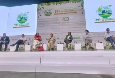 En el panel sobre reforma agraria integral se planteó la necesidad de integrar diversos elementos además de la entrega de tierras. Foto: Fedegán-FNG Panel sobre reforma agraria