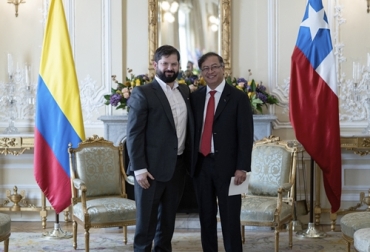 El presidente Petro consideró que Chile puede ser determinante en la implementación de elementos como el catastro multipropósito. Foto: prensa.presidencia.cl Gabriel Boric y Gustavo Petro