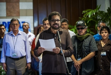 El jefe de la delegación de las Farc en Cuba, alias 'Iván Márquez' durante una conferencia este 18 de diciembre de 2012. © AFP Yamil Lage El jefe de la delegación de las Farc en Cuba, alias 'Iván Márquez' durante una conferencia este 18 de diciembre de 2012. © AFP Yamil Lage