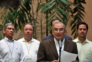 Humberto de la Calle es el jefe de la mesa de negociaciones y el representante del Gobierno colombiano. Foto: AFP. Humberto de la Calle