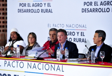 El Centro de Convenciones de Compensar, en Bogotá, fue el lugar donde se llevó a cabo la reunión. Foto: Presidencia. Gran Pacto Agrario Juan Manuel Santos.
