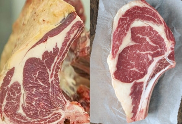 La grasa amarilla en la carne de res corresponde a animales alimentados con pasto, en tanto que la canal de los estabulados tiene grasa más blanca. Foto: frigobandeira.com - infocampo.com.ar Color grasa carne, color, grasa, carne, carne de res, color de la grasa en la carne de res, carne alimentada con pasto, finalización del ganado, carne de res alimentada con pasto, carne bovinos pasto, carne bovinos maíz, suplementos, carne de feedlot, ganado bovino, ganadería bovina, ganaderos, ganaderos colombia, ganado, vacas, vacas Colombia, bovinos, Ganadería, ganadería colombia, noticias ganaderas, noticias ganaderas colombia, CONtexto ganadero, contextoganadero
