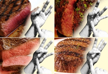 Con los dedos de la mano podrá diferenciar la firmeza de la carne en cada punto de cocción. Foto: CONtexto Ganadero. Término de cocción de la carne